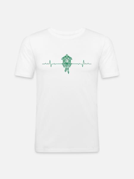 cuckoo clock - Men's Slim Fit T-Shirt - white