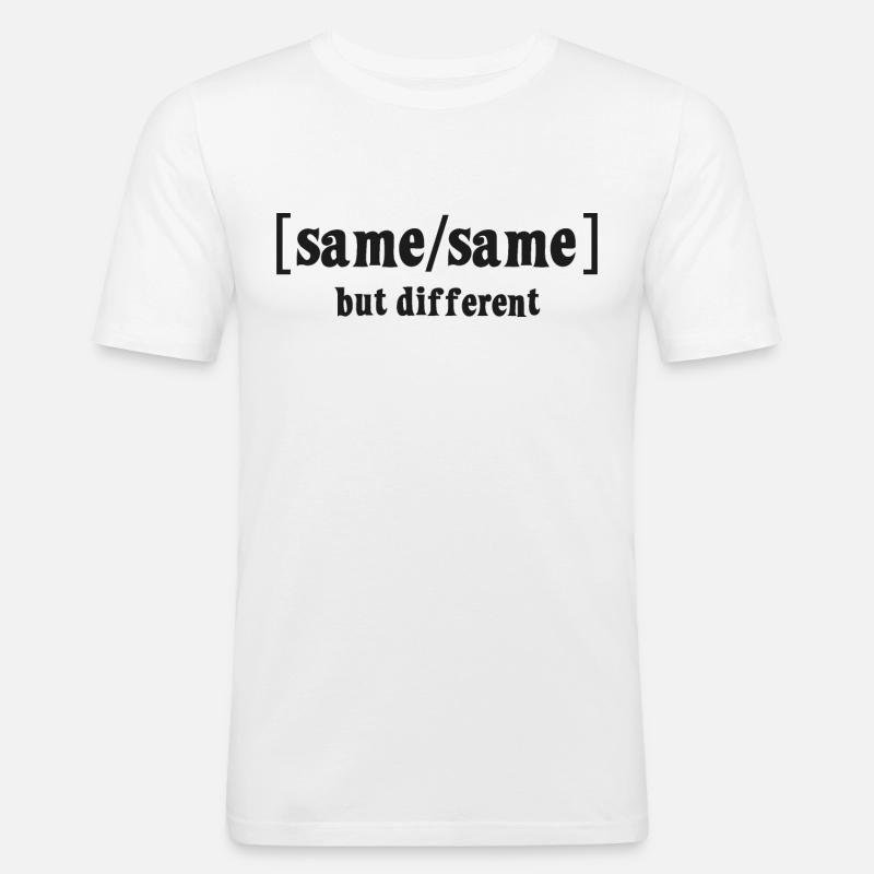 Same Same but different - Männer Slim Fit T-Shirt - Weiß