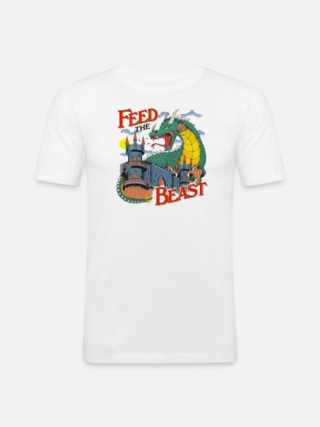 Feeding the beast - Men's Slim Fit T-Shirt - white