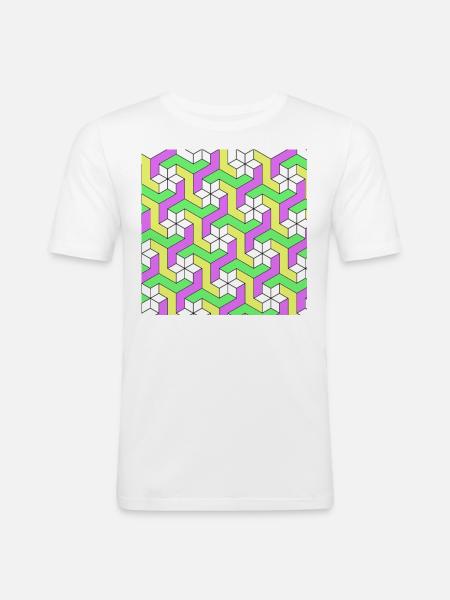 Geometry - Men's Slim Fit T-Shirt - white