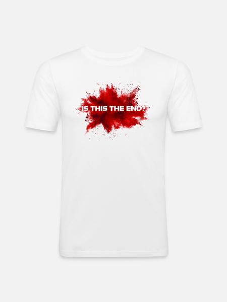 Is this the end? - Is this the end? - Men's Slim Fit T-Shirt - white