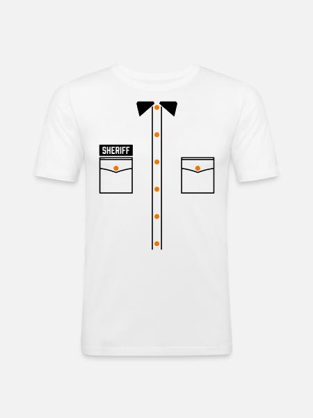 Sheriff - Men's Slim Fit T-Shirt - white