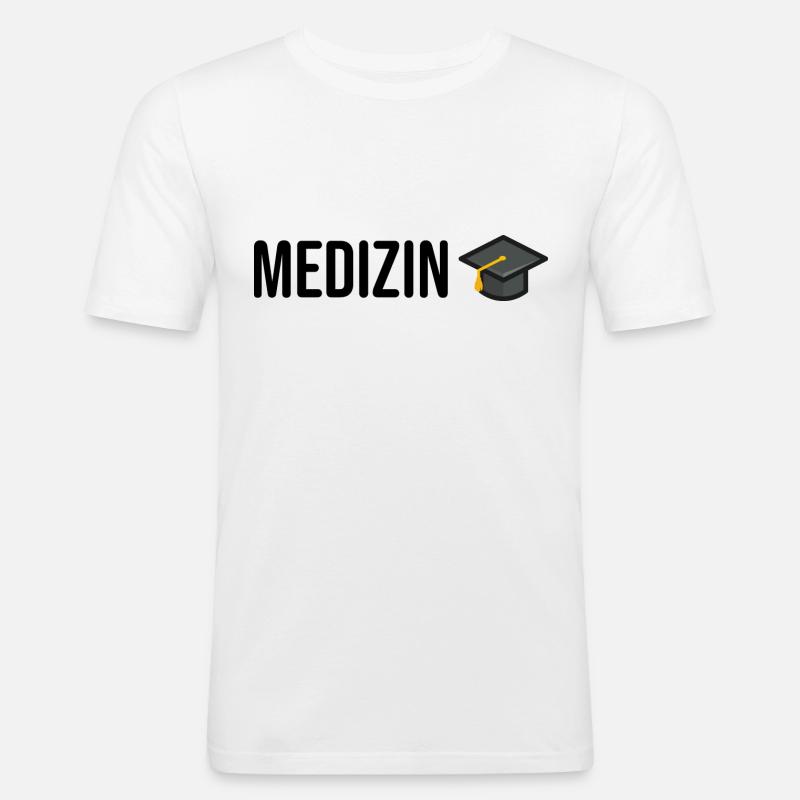 Medizin Studium Abschlussfeier - Männer Slim Fit T-Shirt - Weiß