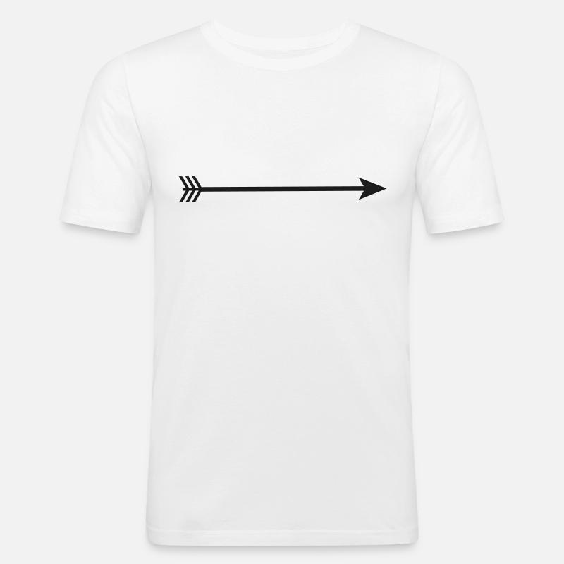 Pfeil Symbole Zeichen - Männer Slim Fit T-Shirt - Weiß