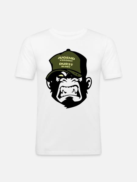 Spruch Jugend - Männer Slim Fit T-Shirt - Weiß