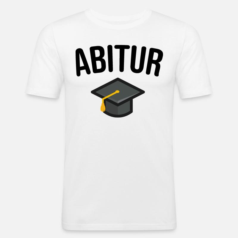 Abitur Abiturient Schulabschluss - Männer Slim Fit T-Shirt - Weiß