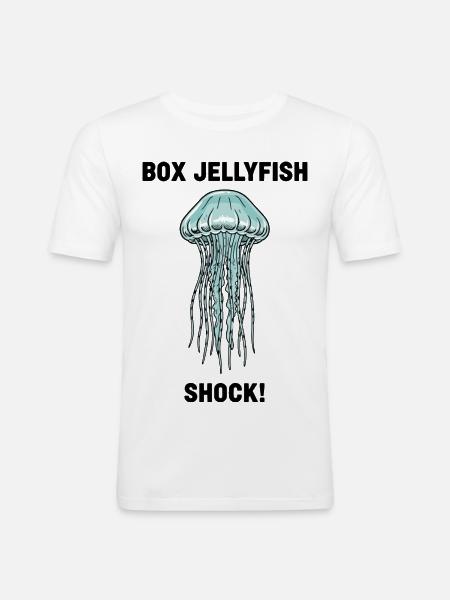 Meduse Boite Box Jellyfish Shock Ocean - Men's Slim Fit T-Shirt - white