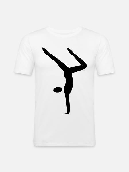 Handstand - Men's Slim Fit T-Shirt - white