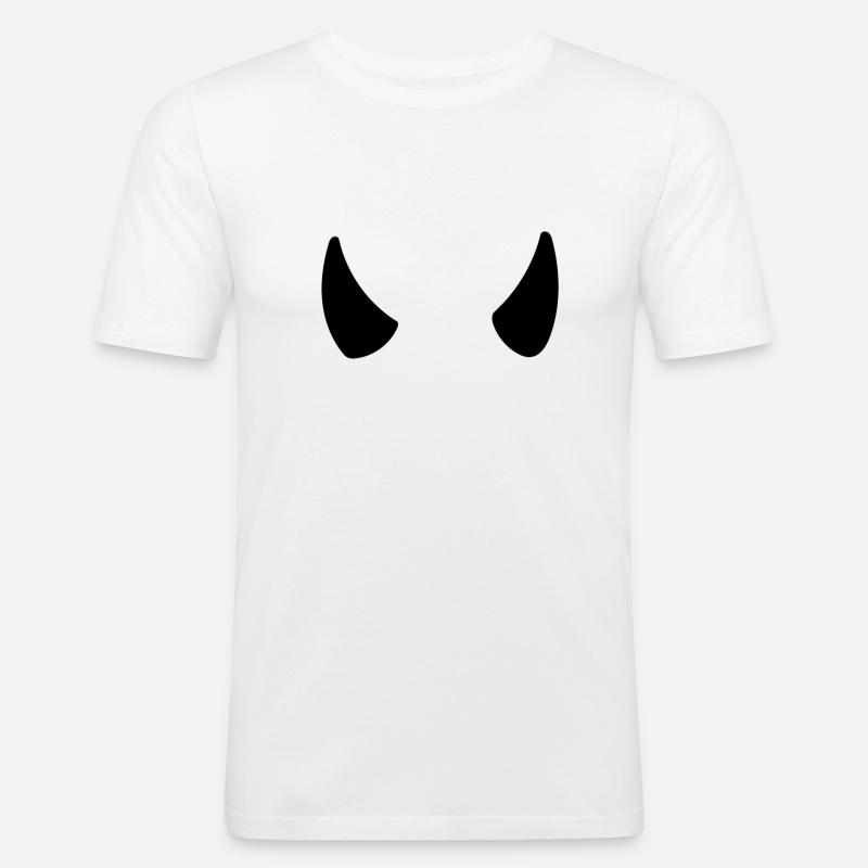 cornes - T-shirt près du corps Homme - blanc