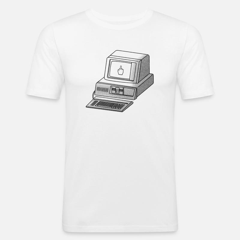cyberpunk hackfleisch - Männer Slim Fit T-Shirt - Weiß