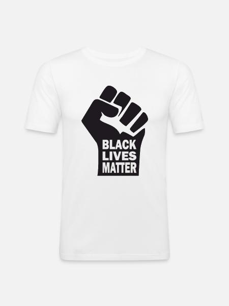 Black Lives Matter - Men's Slim Fit T-Shirt - white