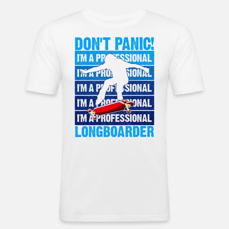 Lonagboarding Ich Bin Longboarder - Männer Slim Fit T-Shirt - Weiß