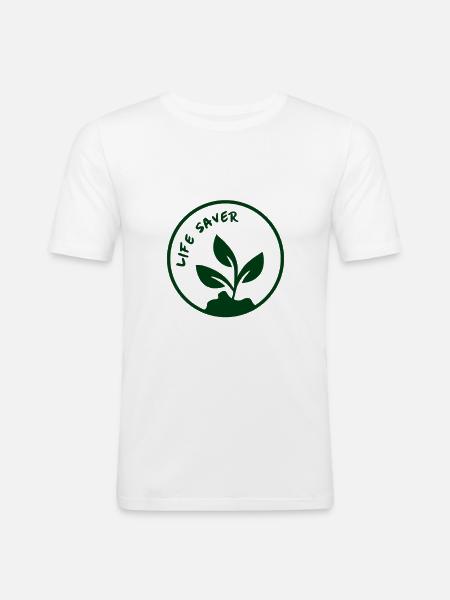 Lebensretter - Männer Slim Fit T-Shirt - Weiß