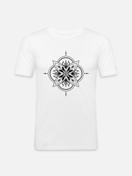 Mandala - Men's Slim Fit T-Shirt - white