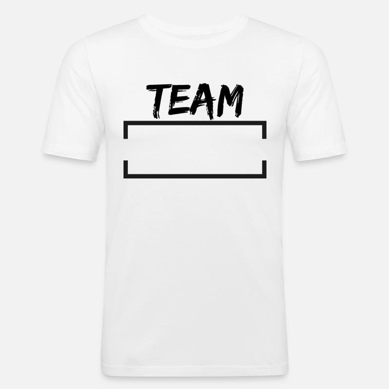 Team Motiv Geschenkidee - Männer Slim Fit T-Shirt - Weiß