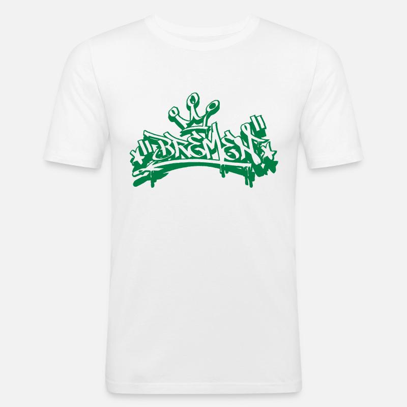 Bremen - Männer Slim Fit T-Shirt - Weiß