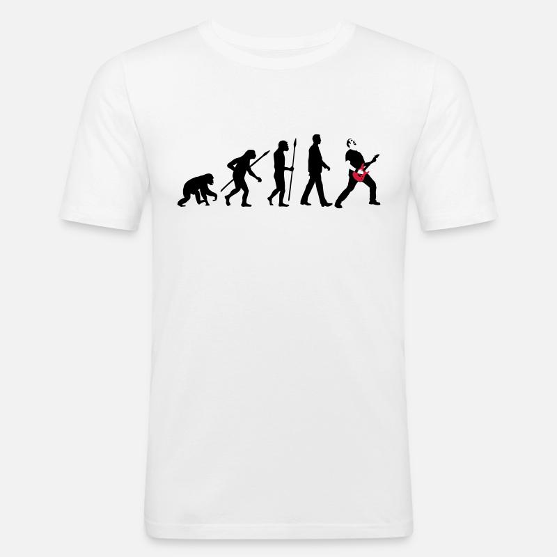 evolution_rocks_032012_a_2c - T-shirt près du corps Homme - blanc