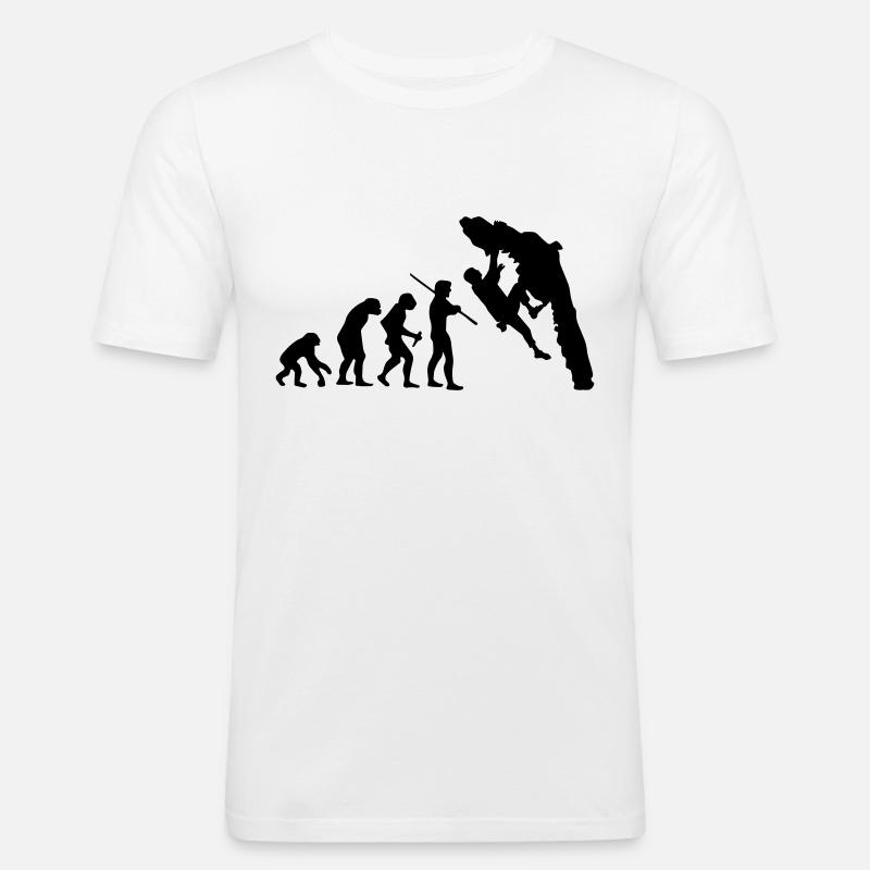 Boulder Evolution - Männer Slim Fit T-Shirt - Weiß