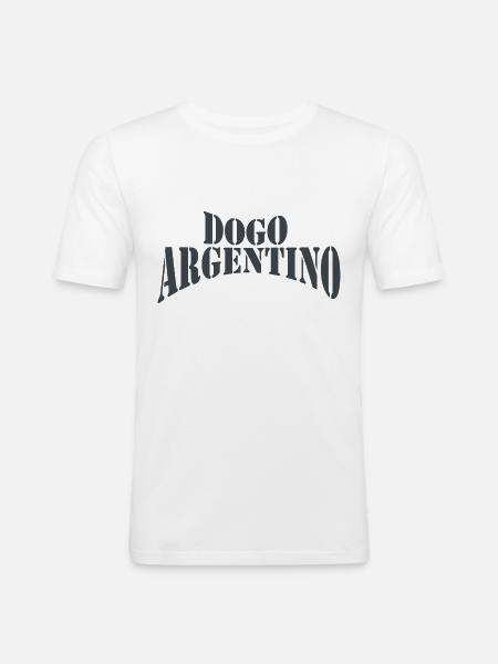 Dogo Argentino - Männer Slim Fit T-Shirt - Weiß