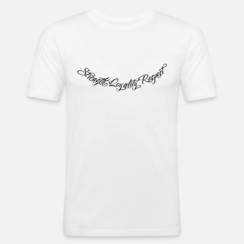 Strength Loyalty Respect 2 - Men's Slim Fit T-Shirt - white