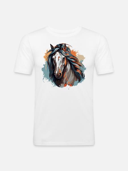 Love of horses - Men's Slim Fit T-Shirt - white