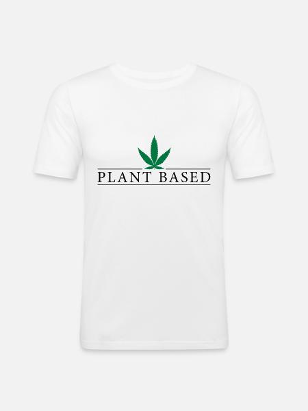 Plant Based - Männer Slim Fit T-Shirt - Weiß