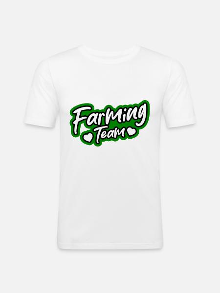 Farming Team - Männer Slim Fit T-Shirt - Weiß