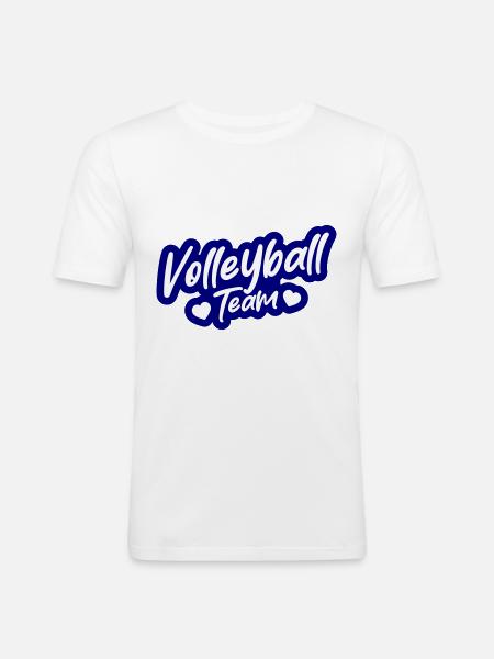 Volleyball Team - Men's Slim Fit T-Shirt - white