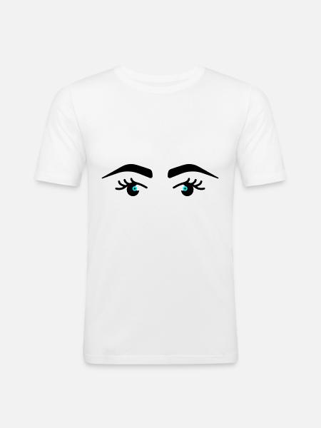 Eyes Eyebrows - Men's Slim Fit T-Shirt - white