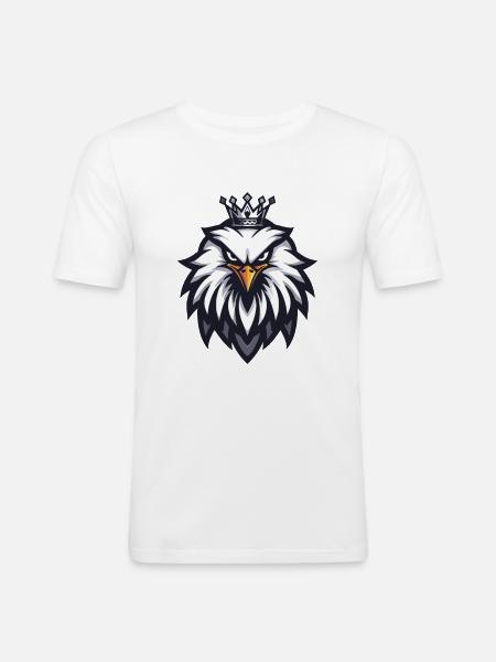 Eagle Head Crown - Men's Slim Fit T-Shirt - white