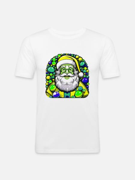 Santa Claus Christmas Santa - Men's Slim Fit T-Shirt - white
