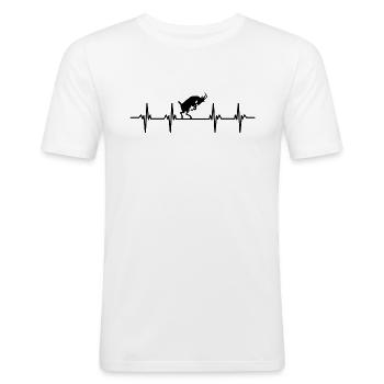 ziege zicklein meckern meckerziege ziegenbock - Männer Slim Fit T-Shirt - Weiß - Vorne - Nik (191cm)