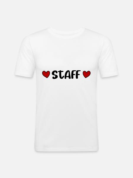 Staff Heart - Men's Slim Fit T-Shirt - white