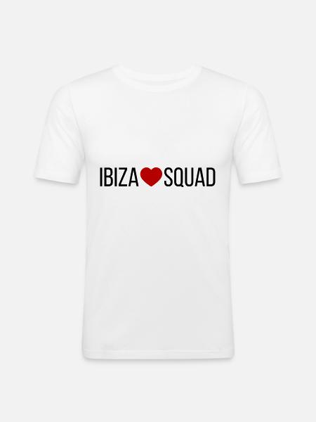 Ibiza Squad Heart - Men's Slim Fit T-Shirt - white