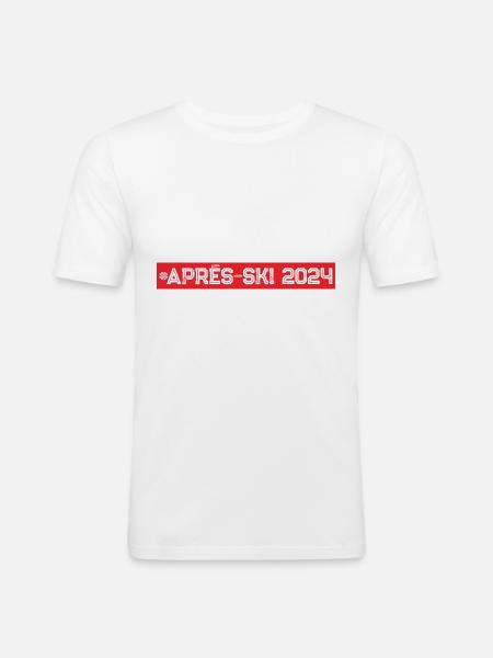 Après-ski 2024 - T-shirt près du corps Homme - blanc