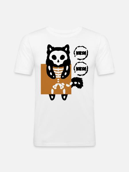 Katze Süßer Albtraum - Männer Slim Fit T-Shirt - Weiß