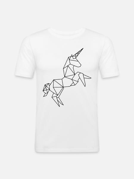 Unicorn graphic - Men's Slim Fit T-Shirt - white