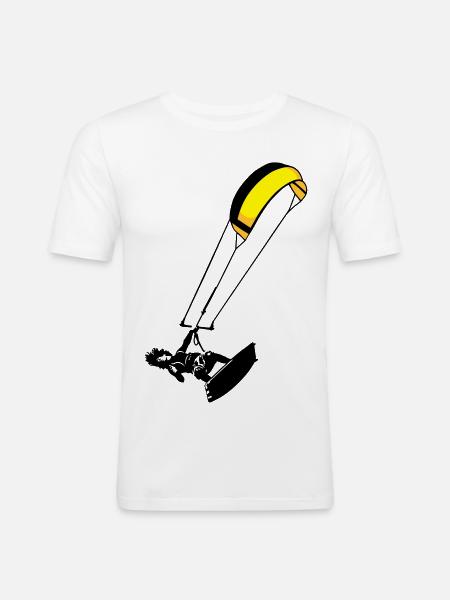 Kitesuf flex - Men's Slim Fit T-Shirt - white