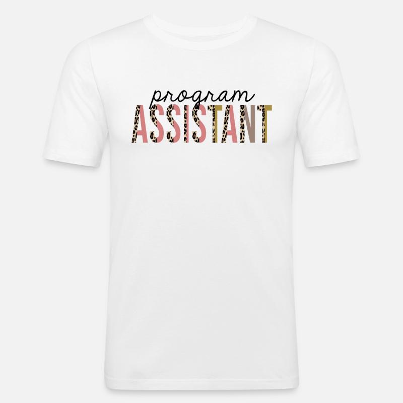 Programmassistent Leopard Print Funny - Männer Slim Fit T-Shirt - Weiß