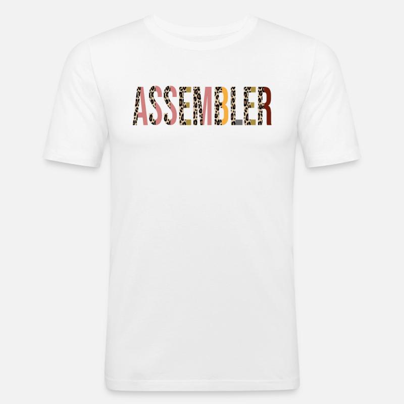 Assembler - Männer Slim Fit T-Shirt - Weiß