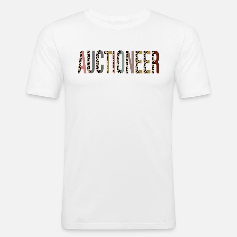 Versteigerer - Männer Slim Fit T-Shirt - Weiß