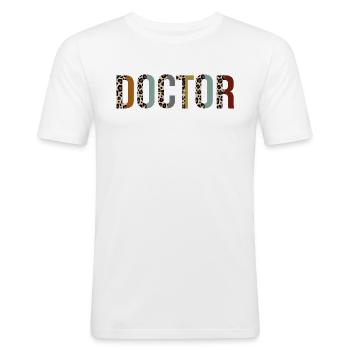 Médecin - T-shirt près du corps Homme - blanc - Devant - Nik (191cm)