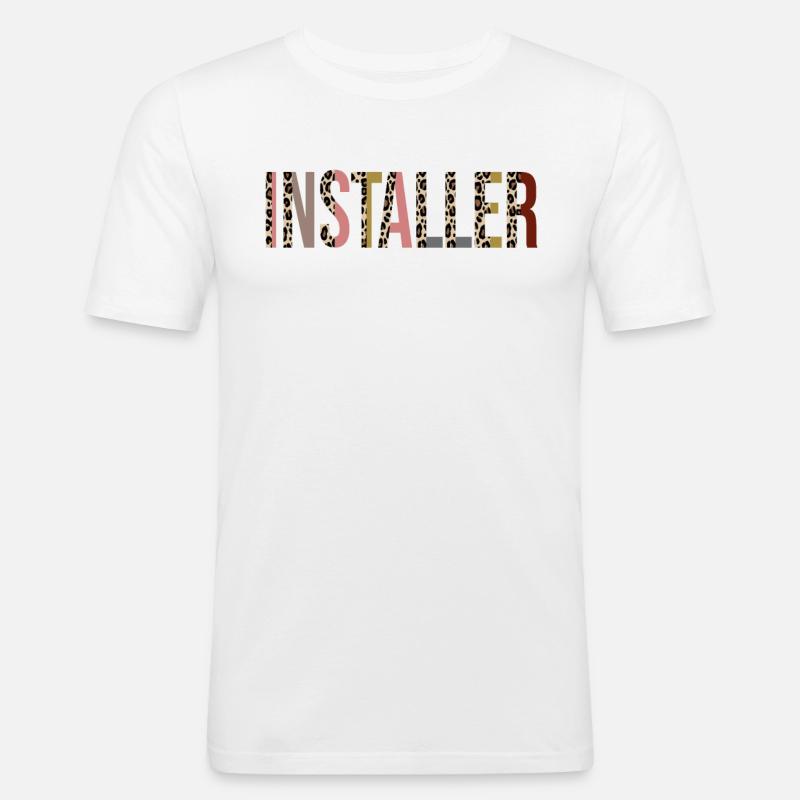 Installationsprogramm - Männer Slim Fit T-Shirt - Weiß