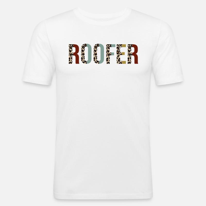 Dachdecker - Männer Slim Fit T-Shirt - Weiß