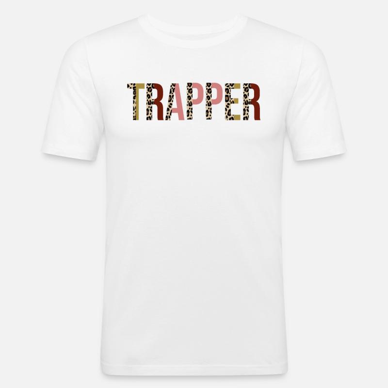 Fallensteller - Männer Slim Fit T-Shirt - Weiß
