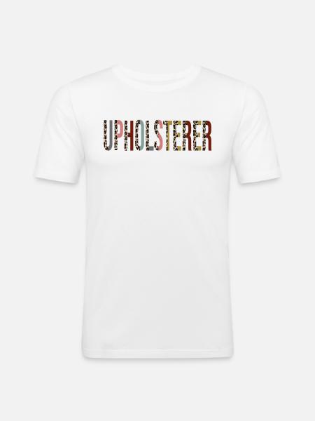 Polsterer - Männer Slim Fit T-Shirt - Weiß