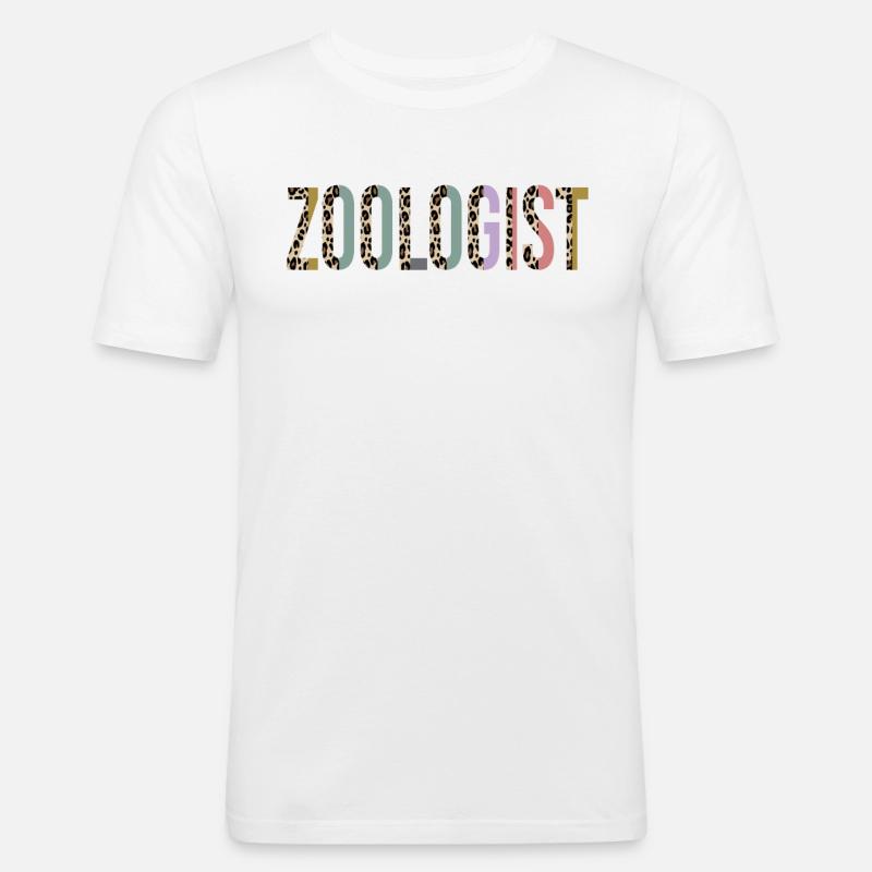 Zoologe - Männer Slim Fit T-Shirt - Weiß