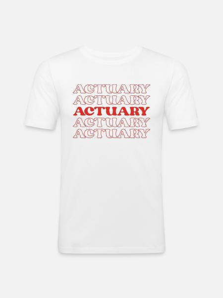 Actuary Data Scientist Bookkeeper Statistics - Men's Slim Fit T-Shirt - white