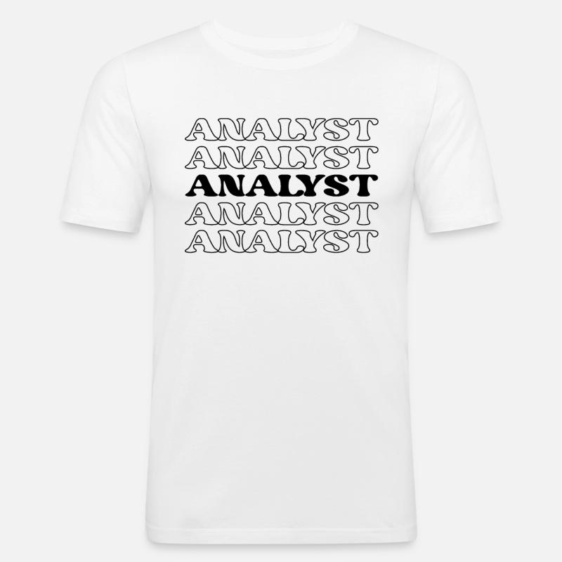 Analyst Buchhalter Data Scientist Tabellenkalkulation - Männer Slim Fit T-Shirt - Weiß