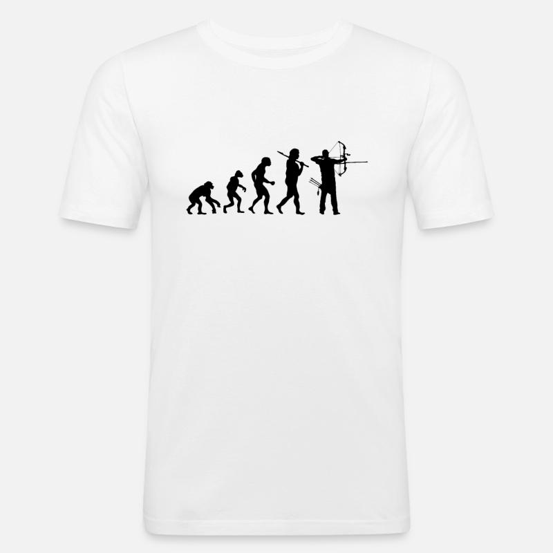 Evolution Archery - Men's Slim Fit T-Shirt - white